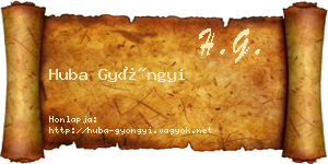 Huba Gyöngyi névjegykártya