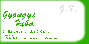 gyongyi huba business card