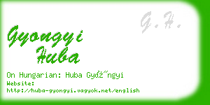 gyongyi huba business card